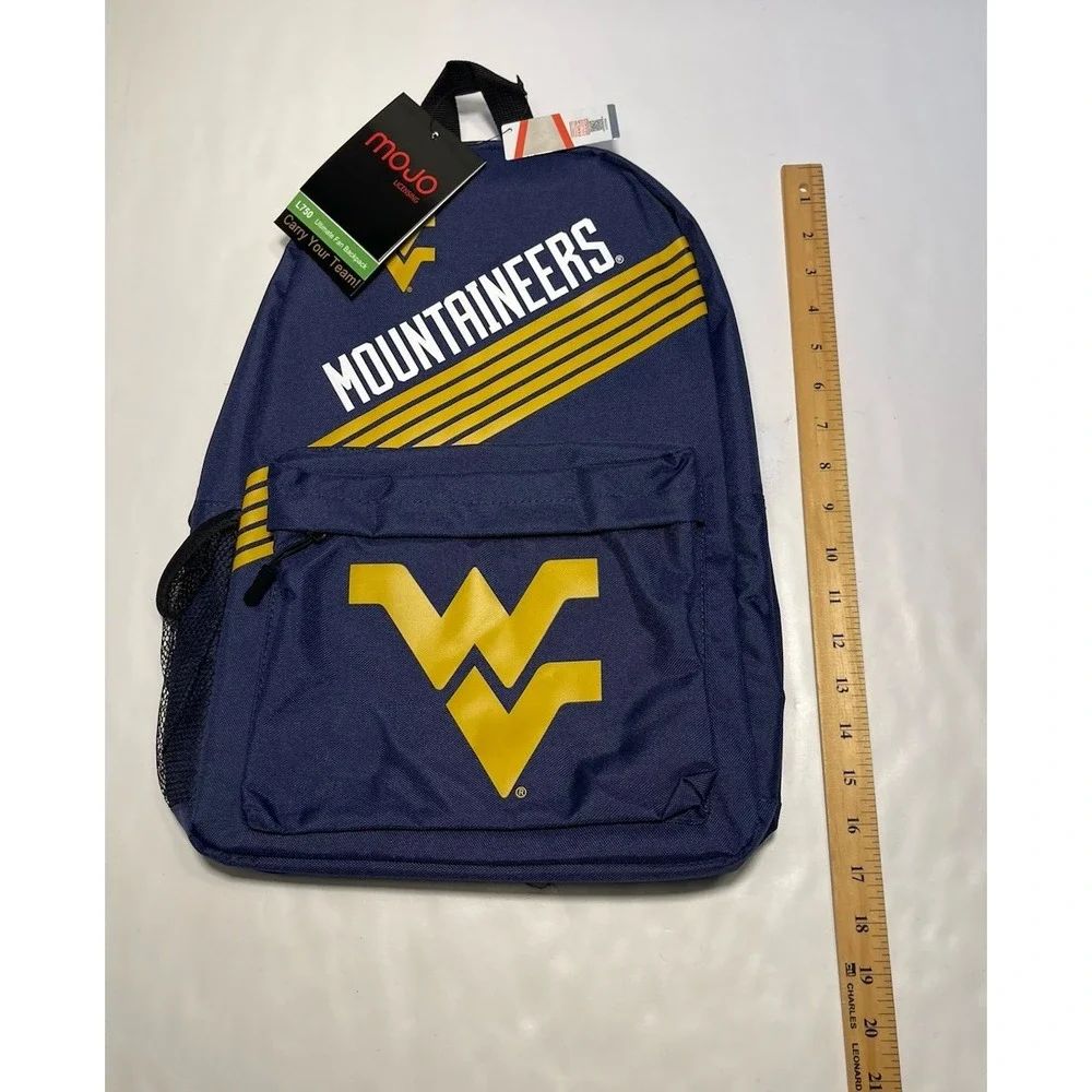 West Virginia Mountaineers MOJO Ultimate Fan Backpack Adult One Size Blue NWT